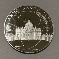 Medaglia commemorativa Anno Santo 1975 Papa Paolo VI argento 925