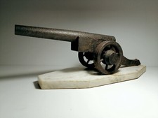 Antico grande cannone 43 cm modello d'epoca fatto a mano in ferro prima guerra 