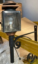 COPPIA DI LANTERNE ORIGINALI DA CARROZZA META '800 - GIA' CABLATE