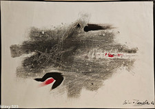 Lino Tardia, Tecnica Mista Su carta, 1962, 34,3×48,5 Cm.