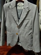 Giacca Andy Richardson bianca a righe Blu Junior 8 Anni  Taglia 34 - quasi nuova