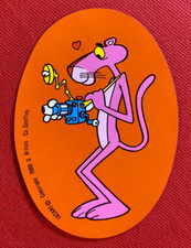 (Z42) PANTERA ROSA IACART Pink ADESIVO STICKER Vintage 1980 Cartoon 12,5x9 cm