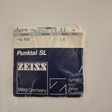 Zeiss Lente Punktal SL 1 6 Vetro Antiriflesso Nuova Sf - 0,50 Diametro 60