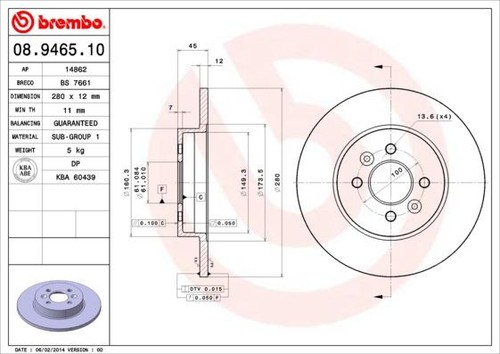 Coppia dischi freno - dischi, brembo