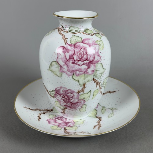 Vaso piatto porcellana - vaso, e