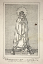 NAPOLI-MASSA LUBRENSE-ANTICA STAMPA POPOLARE DEVOZIONALE-IMMACOLATA-APICELLA