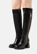 Scarpe da donna scarpa stivali alti Laura Biagiotti 37 tacco alto nero nuovo 