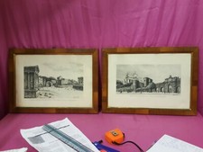 Coppia cornici da incisione legno cm. 41x28 luce  frames  Sec. XX C4 ^