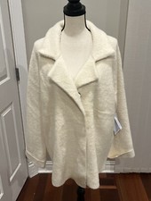 Giacca donna CYRUS panna un pulsante taglia L nuova con etichetta $198 vaniglia puff - morbida calda