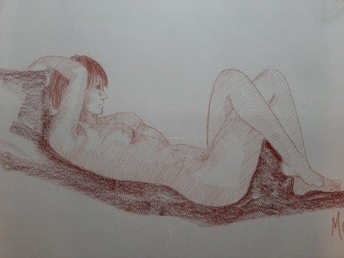 Nudo donna relax pittore - nudo, di