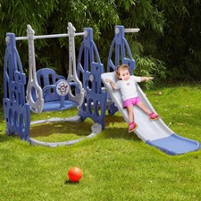 Altalena per bambini scivolo arrampicatore set bambino giardino interno esterno parco giochi giocattolo