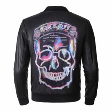 Giacca pelle strass biker - strass,