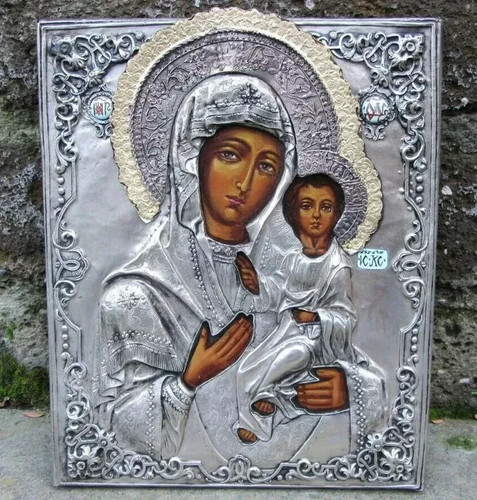 Icona russa madonna 30x24 - russa,