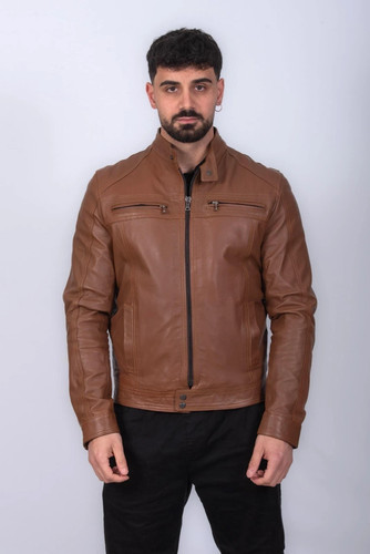 Giubbino pelle uomo cuoio - in,