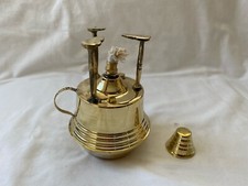 Bruciatore alcool e caffè turco in ottone fatto a mano egiziano alto 6" x 3,5"