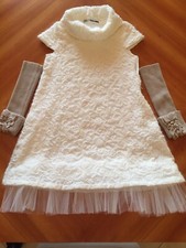 Take Two Teen Abito Elegante Bianco Tg 8 Anni + Manicotti Mayoral
