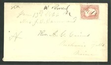 Vintage 1866 Cover Sent to