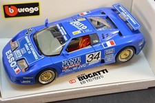 BBURAGO 1/18 BUGATTI EB 110 (1991) VERSIONE LE MANS COLORE BLU DIE CAST MODEL