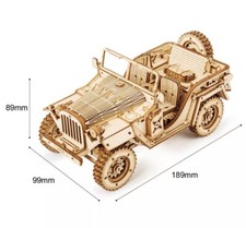 Puzzle 3D legno jeep