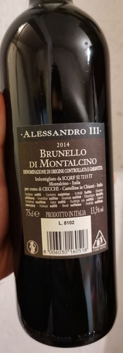 Vino rosso brunello - brunello, di