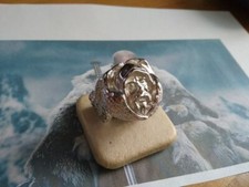 Vichingo Corvo e Lupo anello Argento 925 - produzione artigiana