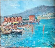 Gaetano Bocchetti Olio Su Tavola 25x22. MARINA