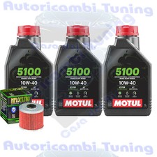Kit Tagliando Olio Motul 5100 10W40 Filtro Per DINLI ATV 450 DL901 DMX 2007>2008