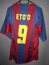 Maglia Samuel Eto'o Barça FC Barcelona 2004/2005 con autografo firma Sign