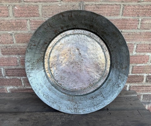 Antique huge 55cm tinned - huge,