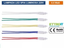 Lampada spia led 230v bianca - lampada,