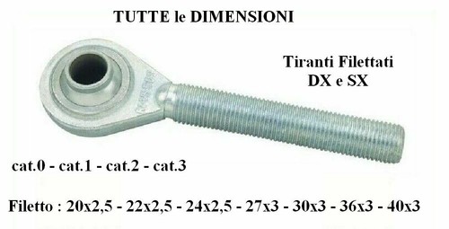 Tirante filettato terzo punto - tirante,