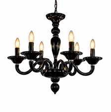 Lampadario in vetro nero 8