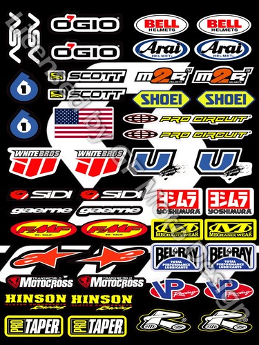 Adesivo sponsor motocross