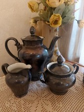 Servizio Caffè ×6 Porcellana Placato Argento Tirschen Bavaria Prinzess 