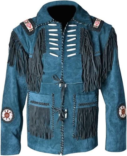 Giacca uomo blu western - giacca,