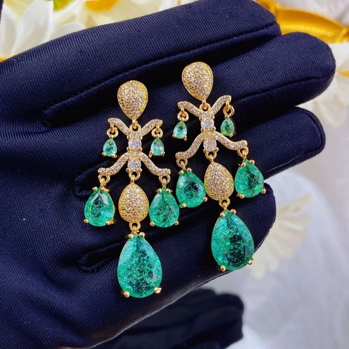 Orecchini goccia con zirconi - orecchini,