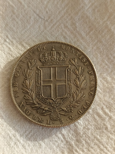 Moneta lire 1835 carlo - moneta,
