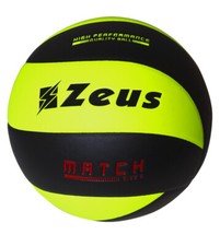 PALLONE PALLAVOLO ZEUS MATCH INDICATO PER GARE UFFICIALI NERO-GIALLO FLUO