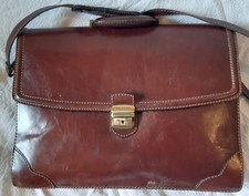 Borsa portadocumenti cuoio. Vintage, marca The Trend made in Italy. 44x32 cm