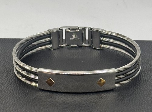 Bracciale uomo cavo nero - cavo,