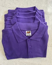 Stock polo da uomo viola modello elite 100% cotone.