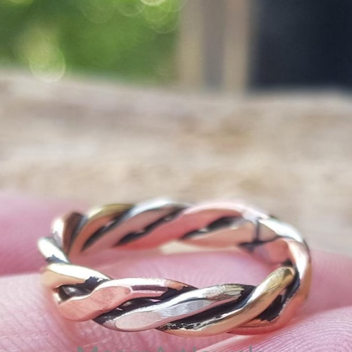 Anello ottone argento - anello, e