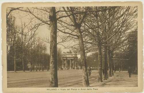 Milano viale nel parco arco - parco, e