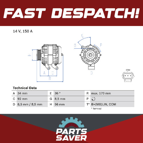 Alternatore compatibile con