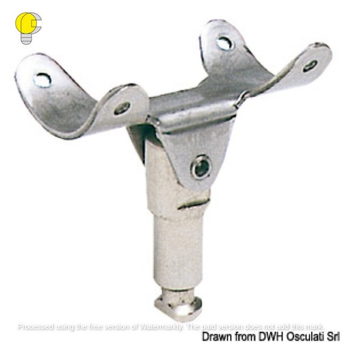 Scalmo ottone cromato per