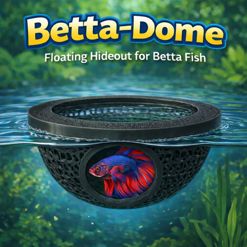 Betta dome nero nascondiglio - dome,