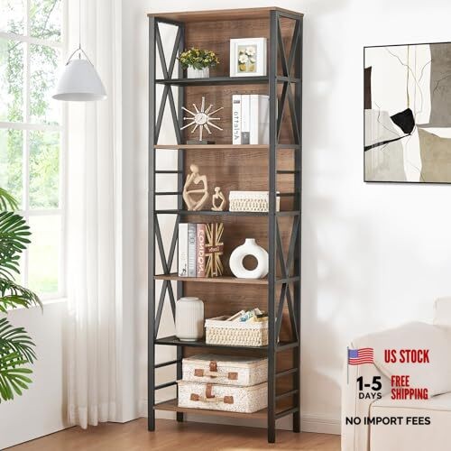 Libreria vintage marrone