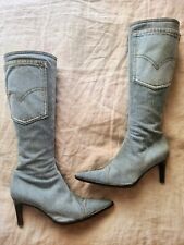 Stivali al ginocchio in denim