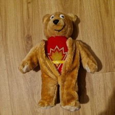 Costume orsacchiotto vintage Super Ted + rimovibile peluche giocattolo morbido Dakin 1984