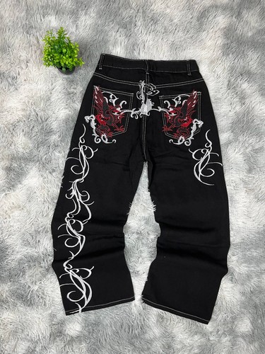 Jeans pantaloni neri y2k - jeans,